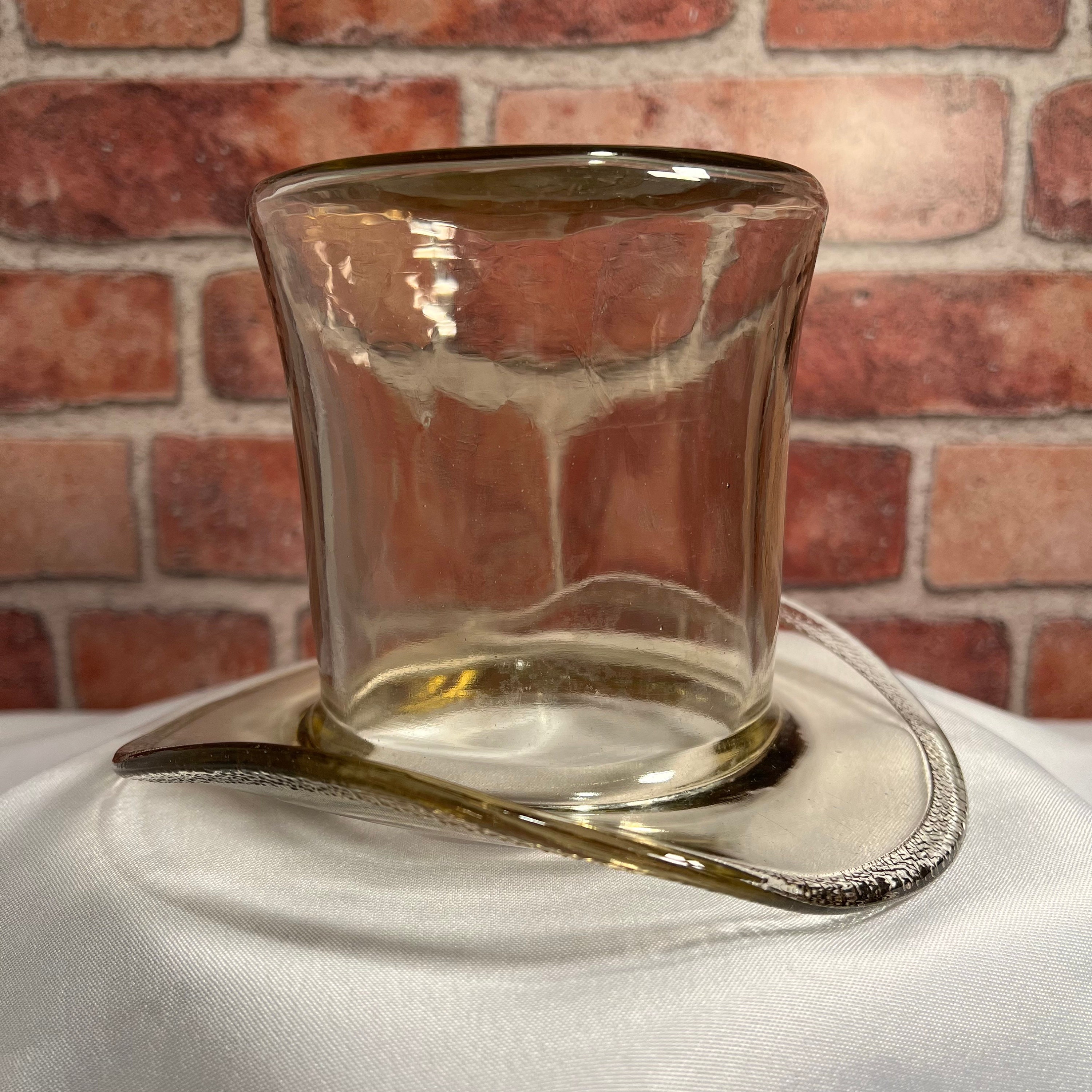 Art Deco Glass Top Hat Ice Bucket Vase or Trinket Dish Etsy