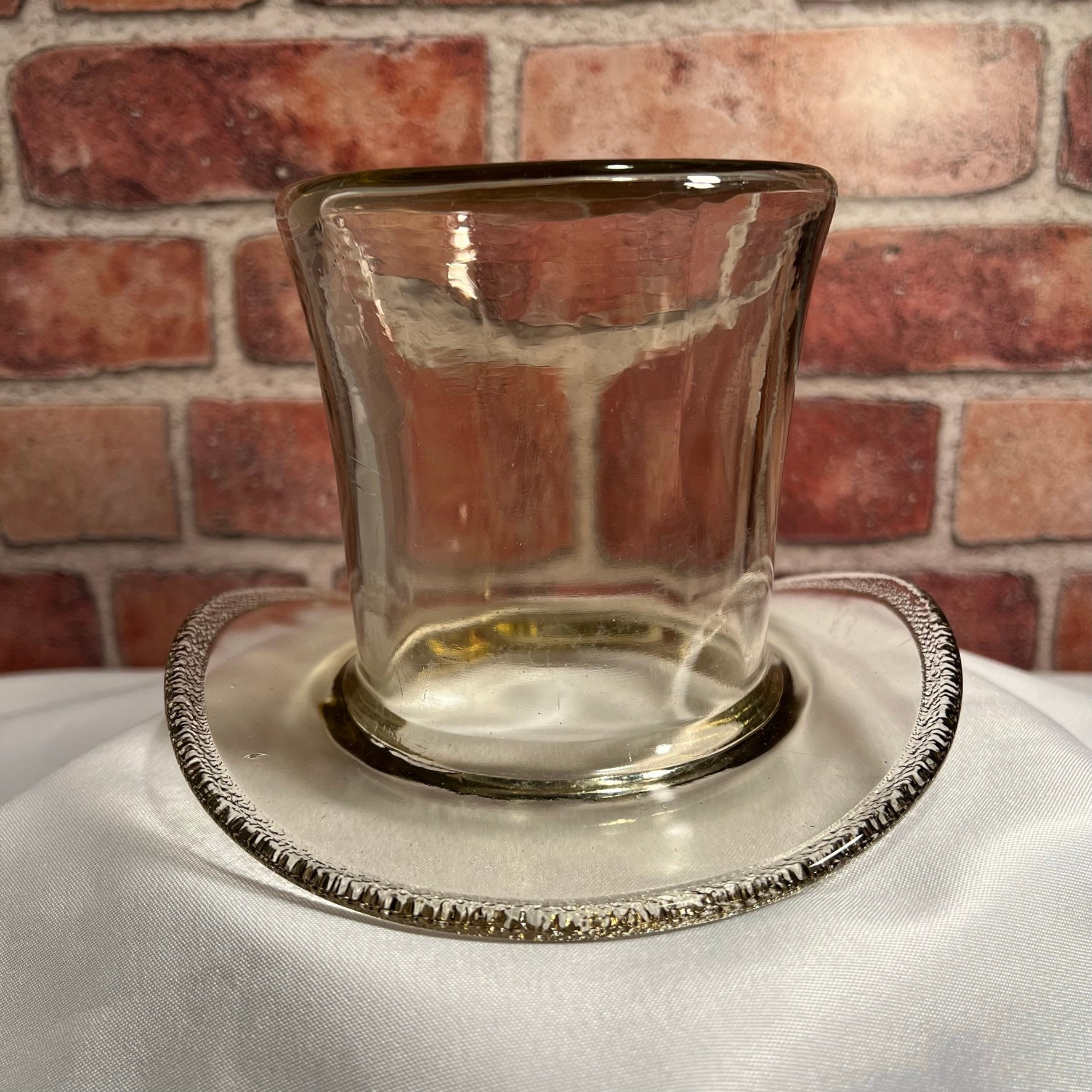 Art Deco Glass Top Hat Ice Bucket Vase or Trinket Dish Etsy