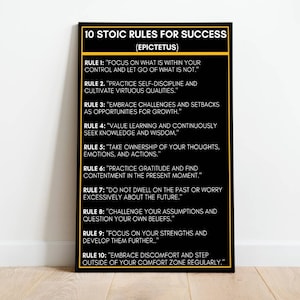 Epictetus gifts for philosopher Epictetus poster Daily Stoic quote poster Success wall art Epictetus print Stoic affirmation Mentor gift