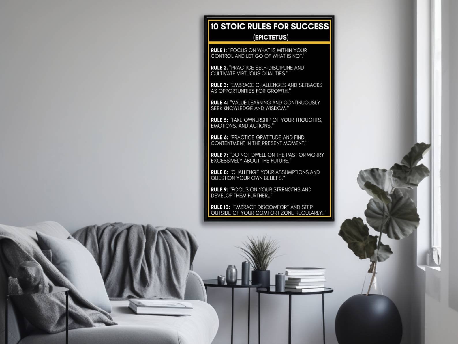 Epictetus Poster | 10 Stoic Rules for Success (digital Download ...