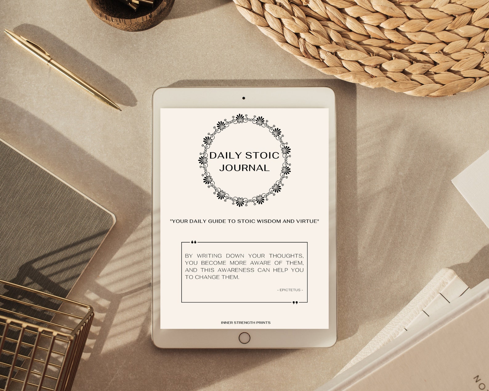 Daily Stoic Journal Selfimprovement Minimalistic Journal Meditation