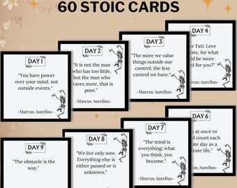 Marcus Aurelius Cards Stoic Affirmation Cards Stoicism print Daily Stoic Gifts for Stoics Stoic Art Marcus Aurelius gift Marcus Aurelius art