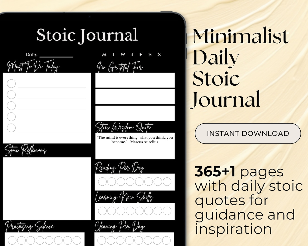 Daily Stoic Journal: 366-day Inspirational Quotes (PDF Pattern) - Etsy