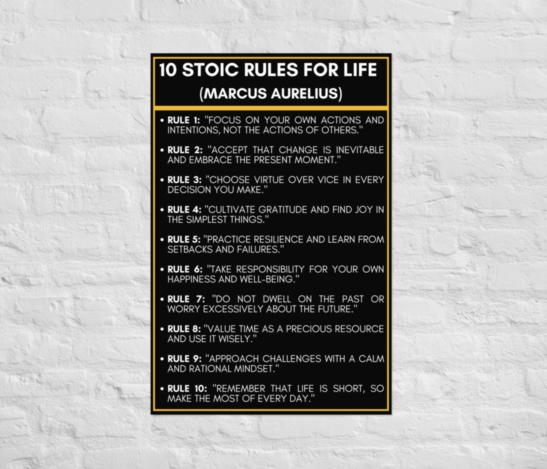 Rules Of Life Marcus Aurelius Wall Art Marcus Aurelius Quote Poster Rules Of Life Marcus Aurelius Wall Art Marcus Aurelius Quote Poster