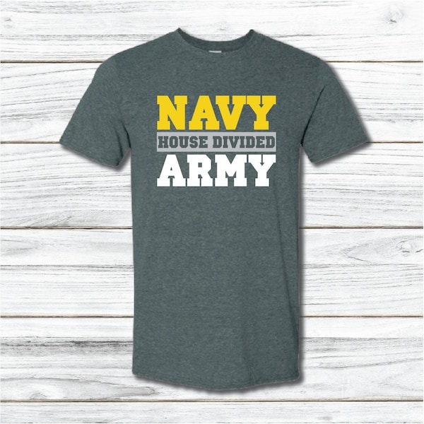 Military House Divided T-Shirt- Navy, Coast Guard, Army, Marines, Air Force