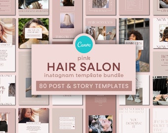 Lot de modèles Instagram de coiffeur | Modèles Instagram pour salon de coiffure, Réseaux sociaux pour coiffeurs roses, Publications Instagram pour esthéticiennes