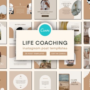 Coaching Instagram Templates | Mindset Coach Canva Instagram Post Template, Modern Instagram, Holistic Business Instagram, Canva Template