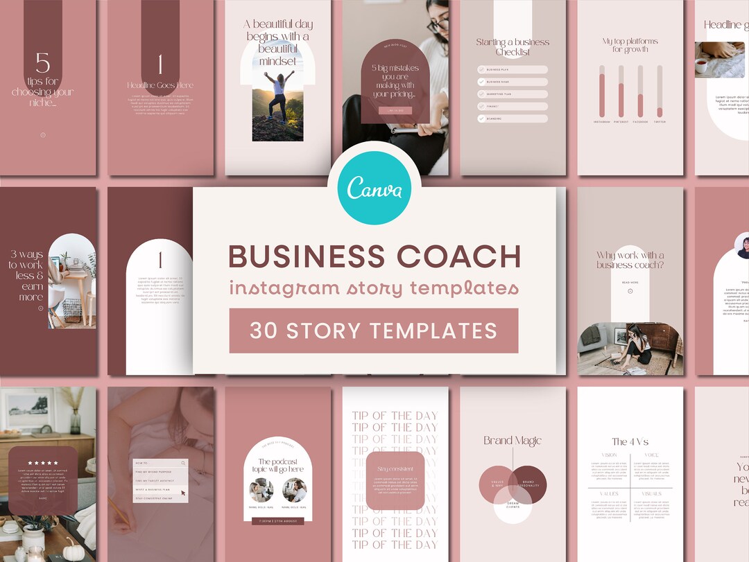 Coaching Instagram Templates | Business Coach Canva Instagram Story ...