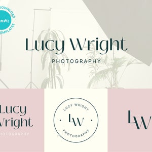 Premade Logo Design | Editable Photography Canva Logo Template, Instant Download, Elegant Logo, Minimalist Logo, Business Branding, DIY Logo