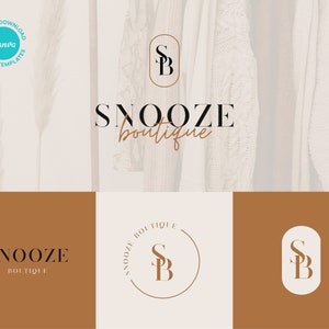 Editable Logo Design | Premade Boutique Canva Logo Template, Instant Download, Modern Elegant Logo, Business Brand Kit, DIY Canva Logo