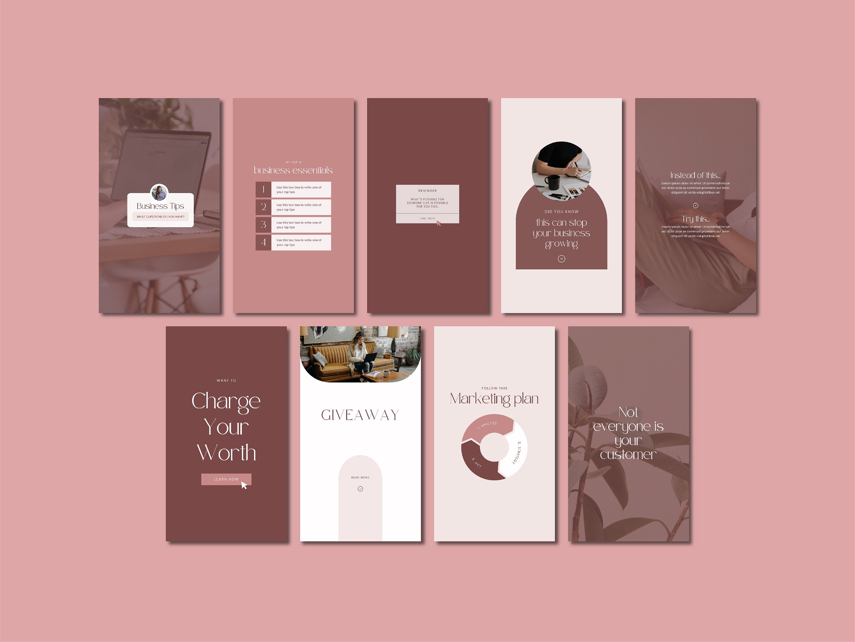 Coaching Instagram Template Bundle Business Coaching Canva Templates ...