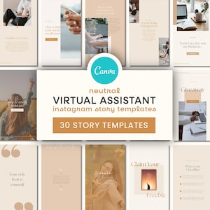 Virtual Assistant Instagram Story Templates | Social Media Manager Templates, Service Provider Instagram Template, Marketing Canva Template