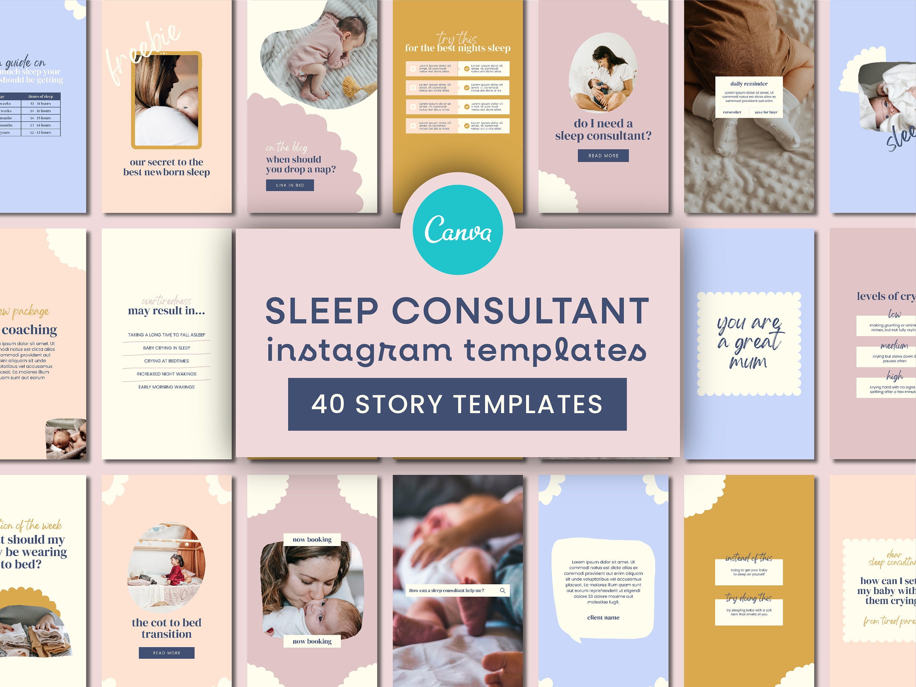 Sleep Consultant Instagram Templates | Baby Sleep Coach Instagram Story ...