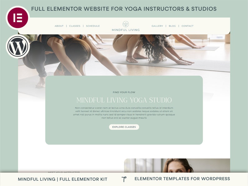 Elementor Template Kit | Yoga Studio Wordpress Website Template ...