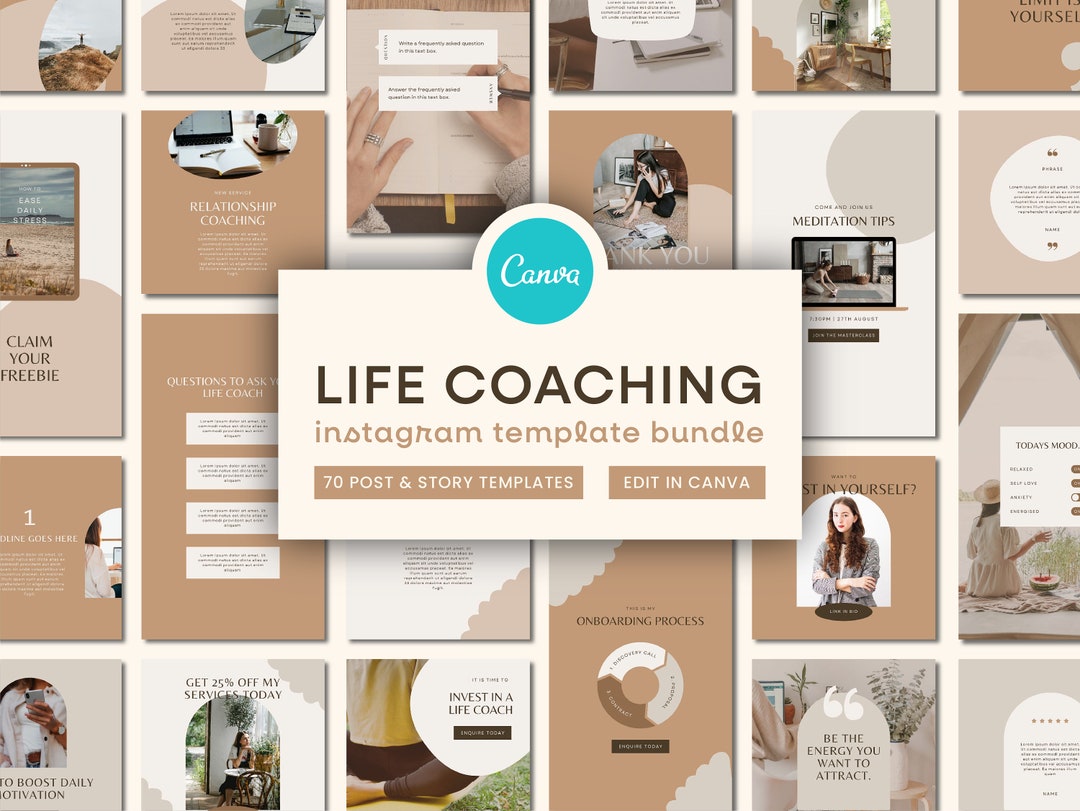 Coaching Instagram Template Bundle | Mindset Instagram Templates ...