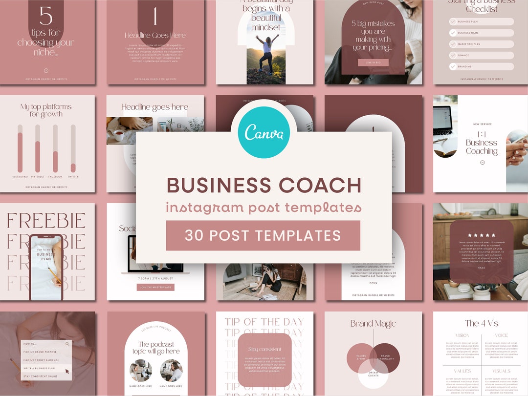 Business Coaching Instagram Templates | Coach Business Instagram Post ...