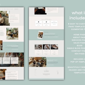 Elementor Template Kit Life Coaching WordPress Website Design, Elementor Theme, Modern WordPress Website, Feminine Website Template, Coach image 2