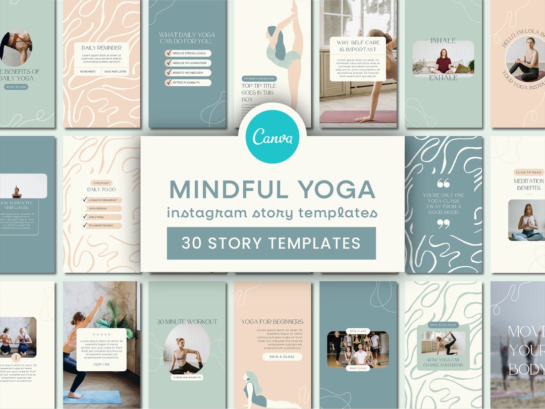Yoga Instagram Templates | Yoga Studio Instagram Stories, Wellness ...