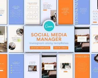 Social Media Manager Instagram Templates | Bold Instagram Reel Covers, Colorful Instagram Stories, Virtual Assistant, Luxury Canva