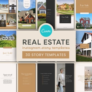 Real Estate Instagram Templates | Realtor Instagram Story Canva Templates, Luxury Property Consultants Stories, Estate Agencies Marketing