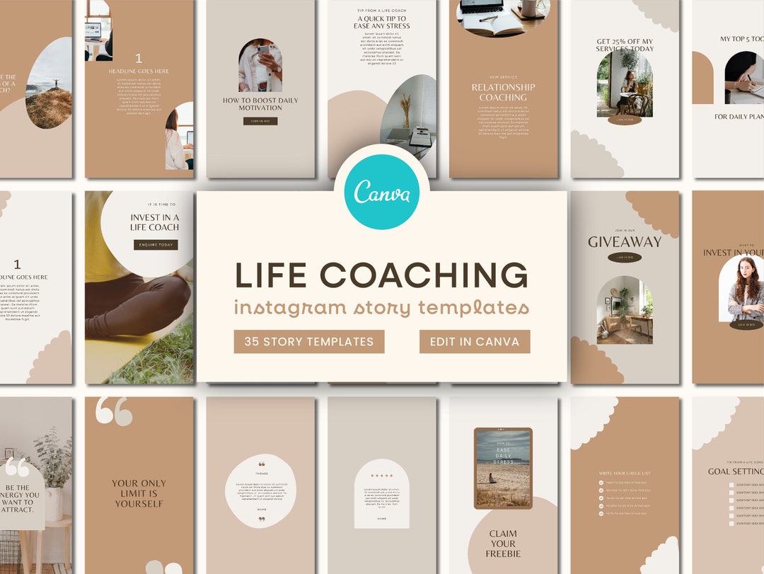 Coaching Instagram Templates | Holistic Coach Canva Instagram Story ...