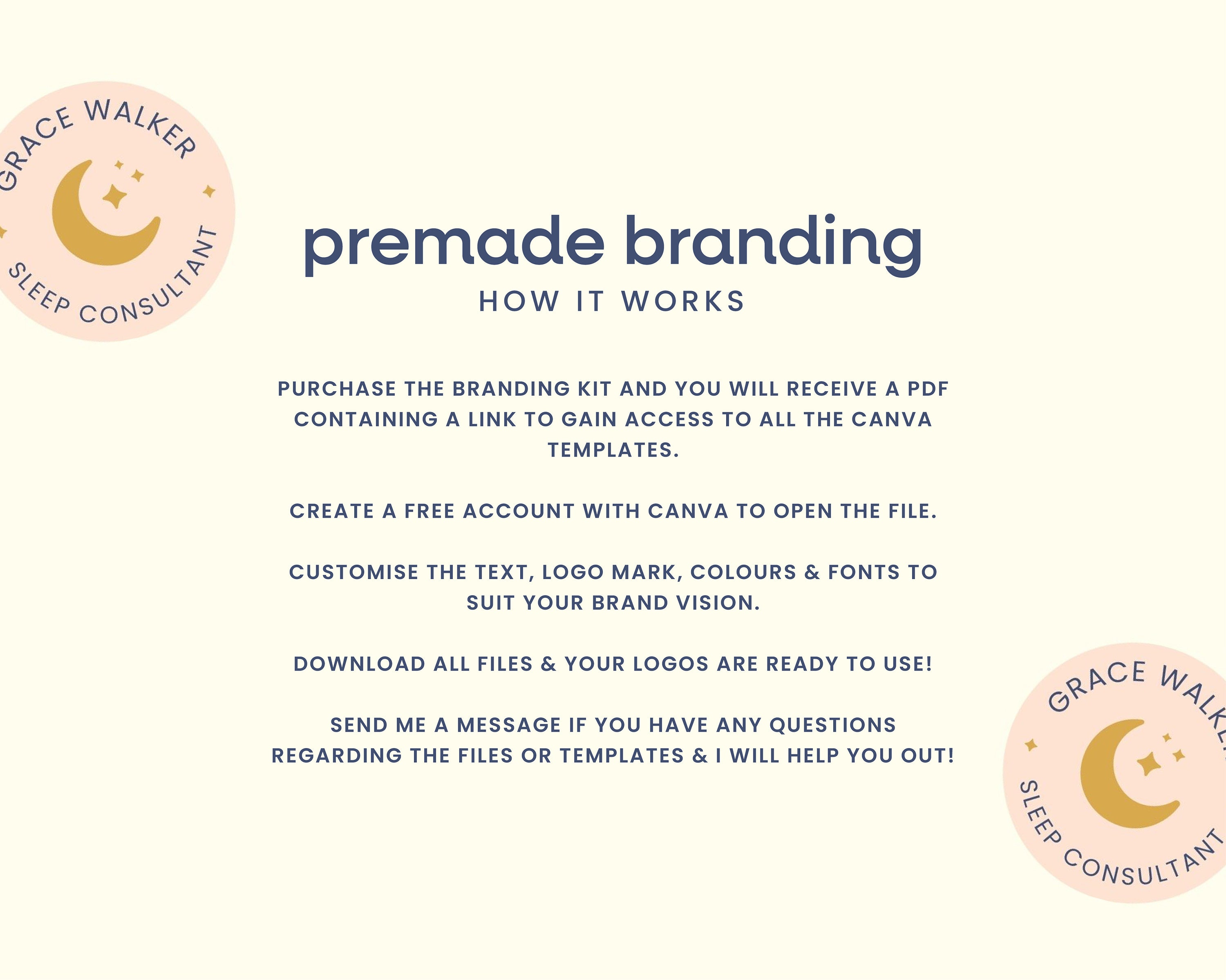 Canva Logo Template | Sleep Consultant Logo Design, Editable Sleep ...