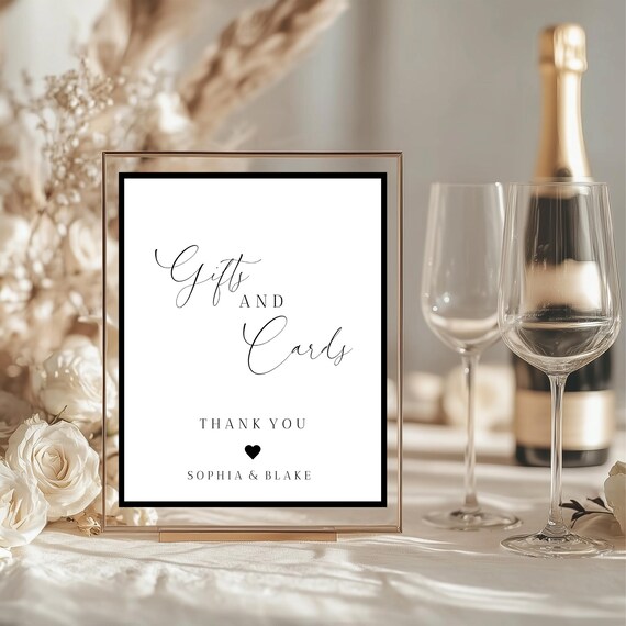 Modern Wedding Gifts and Cards Sign Template (Editable Digital Download) Printable #SOPHIA