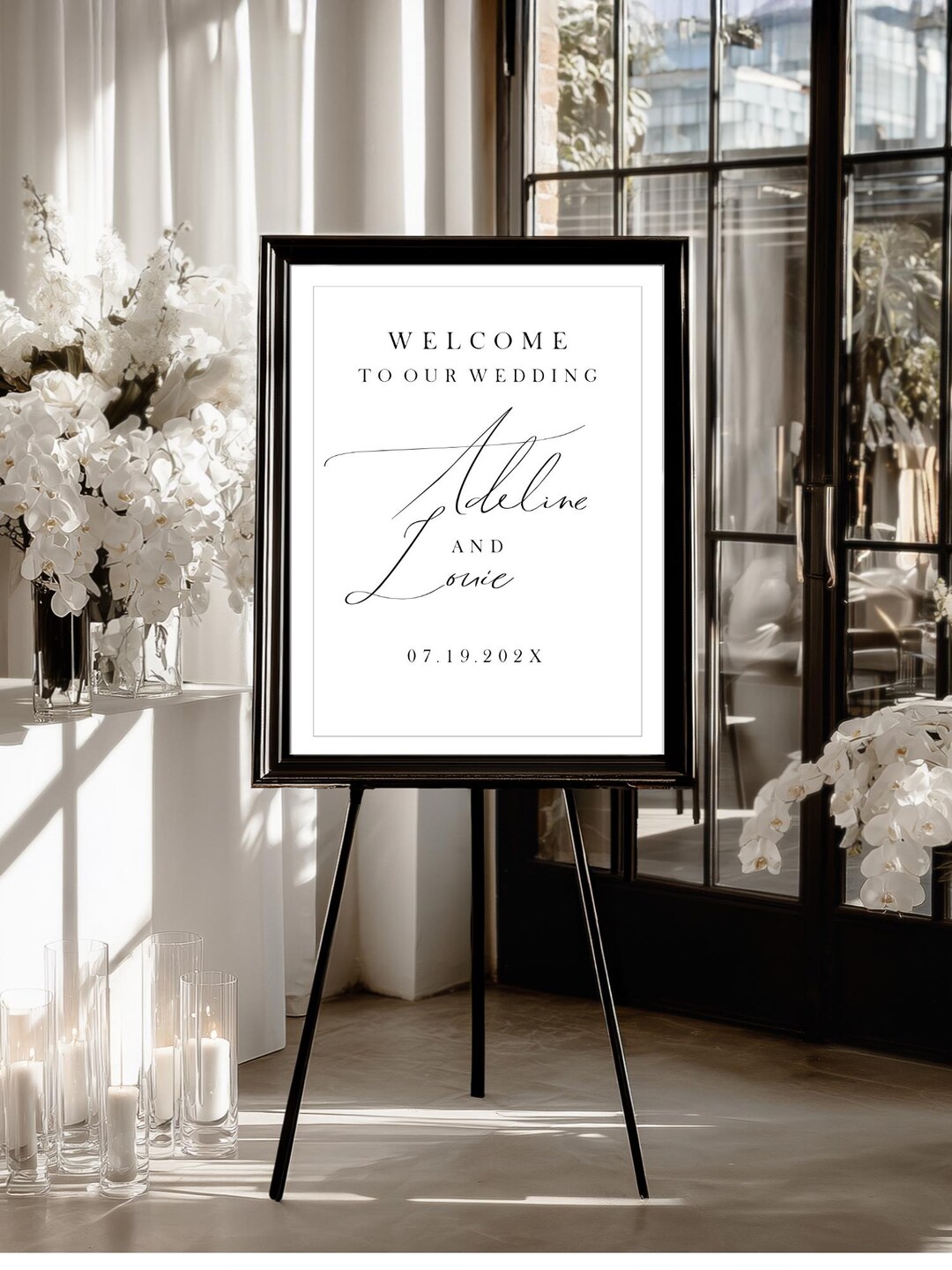 Modern Wedding Welcome Sign Template: Minimalist Printable (18x24 ...
