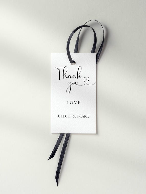 Editable Favor Tags, Modern, Minimalist, wedding/shower Thank you Tags, (Printable) Instant Download