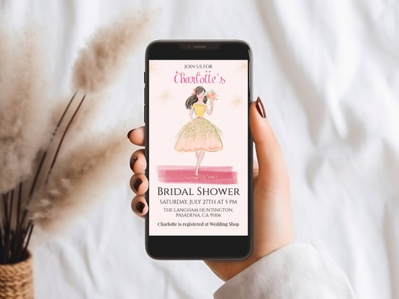 Glam Bride-to-Be Bridal Shower Evite (Digital Download)