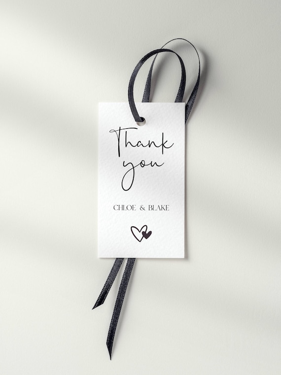 Editable Favor Tags, Modern, Minimalist, wedding/shower Thank you Tags, (Printable) Instant Download