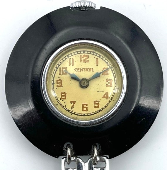 Very rare and magnificent black bakelite watch br… - image 10
