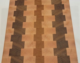 End Grain Cutting Board | Kitchen Decor | 8" x 10" | Handmade | Charcuterie | Unique | #1010
