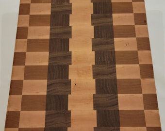 End Grain Cutting Board | Kitchen Decor | 8" x 10" | Handmade | Charcuterie | Unique | #1005