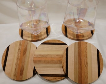 Wood Coasters | Handmade | Drink Coasters | Circle