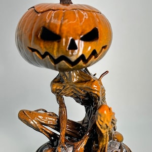 6.5” Jack o lantern statue skellington Halloween monster creature custom available, please ask if you want custom vibe and colors!!