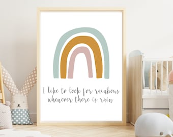 I Like to Look for Rainbows, LDS Quote LDS Baptism Gift, LDS Printable ...