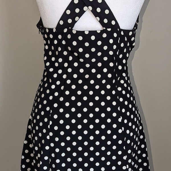 1990s Gaccina Polka Dot Dress