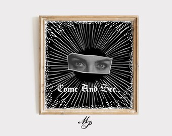 Eye Art Print, Gothic-bord, occulte, donkere kunst (digitale download)