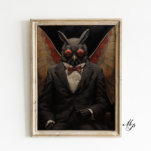 Mothman - Vintage, Dark Art, Occult Poster, Gothic Home Decor, Witchcraft, Witch Print, Wiccan Art, VINTAGE ART