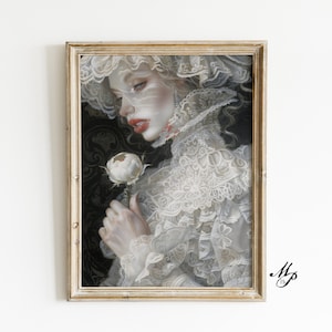 Lucy Westenra, Vintage Poster, Dracula Kunst, Vampir Kunst, Posterdruck, Dark Academia, Wicca Kunst, Tiere Goth, Okkulte Kunst