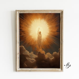 Helios Sun God Print - Greek Mythology Art, Dark Academia Print, Antique Oil Painting Printable, Unique Wall Art, Ancient Wall Decor