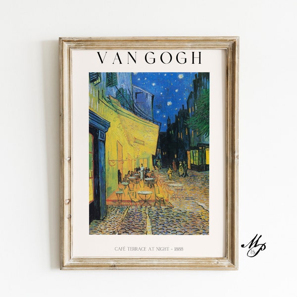 Van Gogh Print - Café Terrace at Night - Night Life - Fine Art - Impressionist Art - Van Gogh Reproduction - Vintage Poster Print