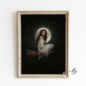 Midsummer Witch - Art Print - Dark Academia Poster, Gothic Witchcraft, Witchy Occult Folklore, Macabre Pagan Wall Decor, Occult Art