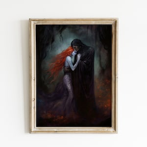 Hades Persephone Art Print - Illustration Kunstwerk Romanze - Griechische Mythologie Kore Kunst - Hades und Persephone - Styx Art