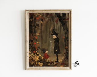 Little Wizards Vintage Art Print - Gothic Home Decor (Digital Download)
