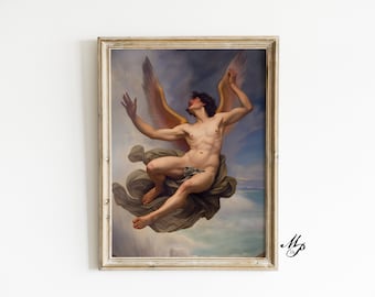 Icarus Oil Painting Print - Greek Mythology Art (Digital Download)