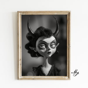 Lilith Noir Print - Dark Academia Poster, Gothic Witchcraft, Witchy Occult Folklore, Macabre Pagan Wall Decor, Occult Art