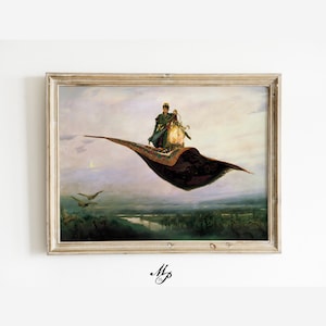 Magic Carpet - Mythology - Vintage, Occult Poster, Gothic Home Decor, Witchcraft, Witch Print, Wiccan Art, VINTAGE ART