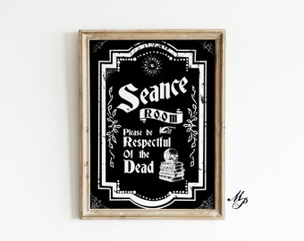 Vintage Seance Room Sign: Creepy Spiritualism Decor (Digital Download)
